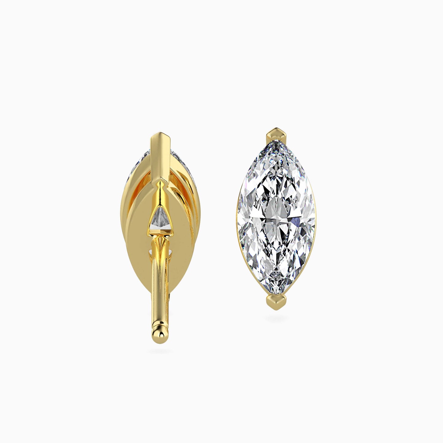 Celestial Sparklers Solitaire Earring Yellow Gold