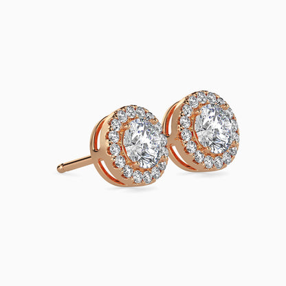 Diamond Delights Solitaire Earring Rose Gold