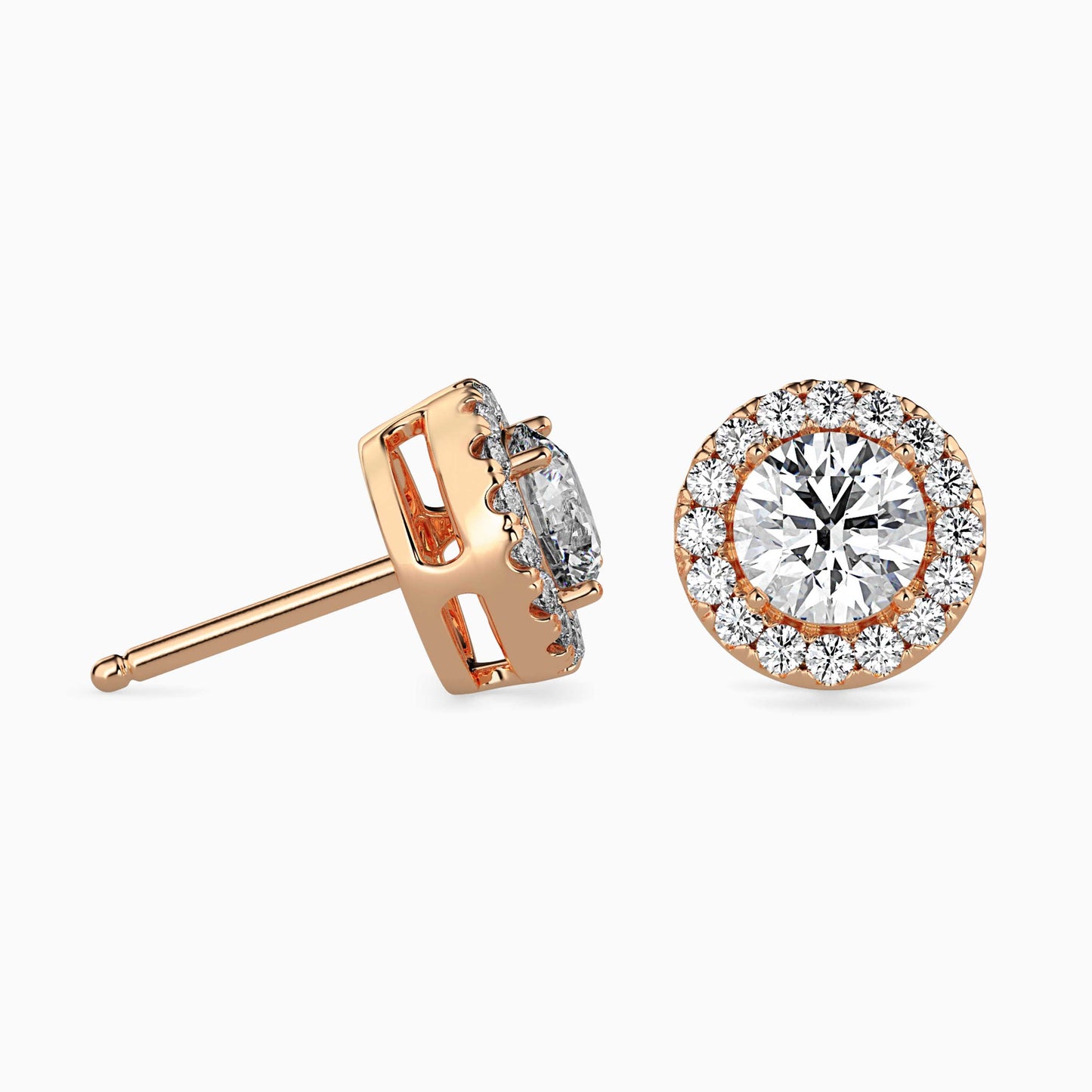 Diamond Delights Solitaire Earring Rose Gold