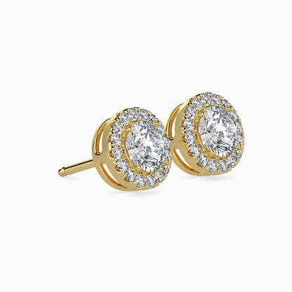 Diamond Delights Solitaire Earring Yellow Gold