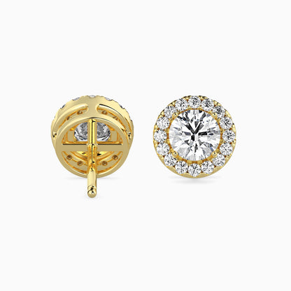 Diamond Delights Solitaire Earring Yellow Gold