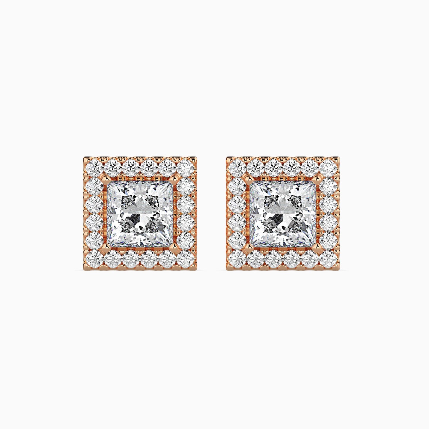 Sparkling Spheres Solitaire Earring Rose Gold