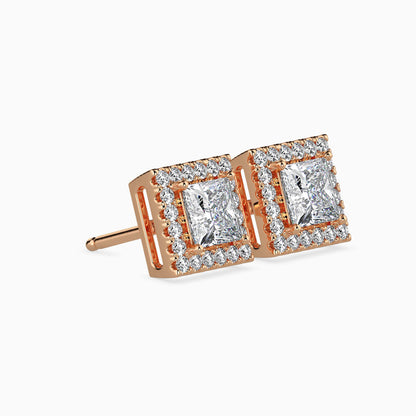 Sparkling Spheres Solitaire Earring Rose Gold