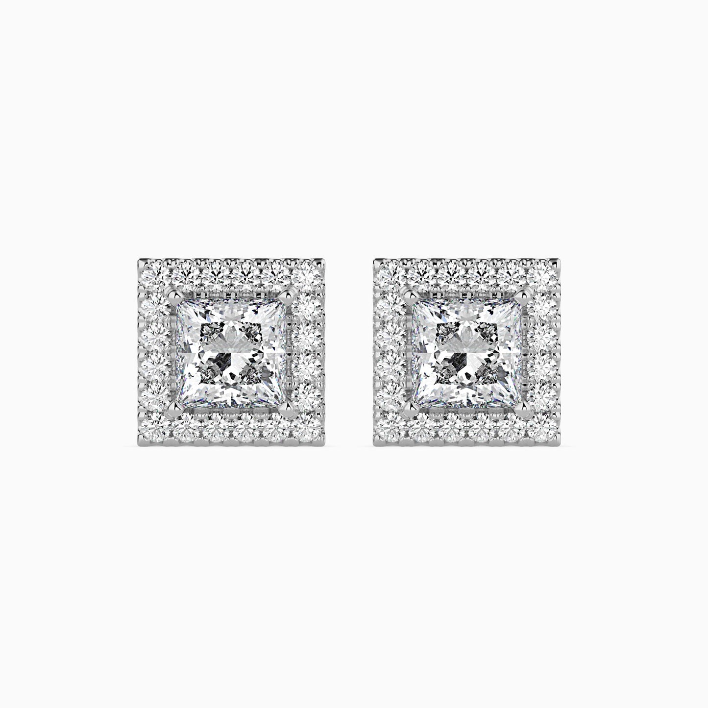 Sparkling Spheres Solitaire Earring White Gold