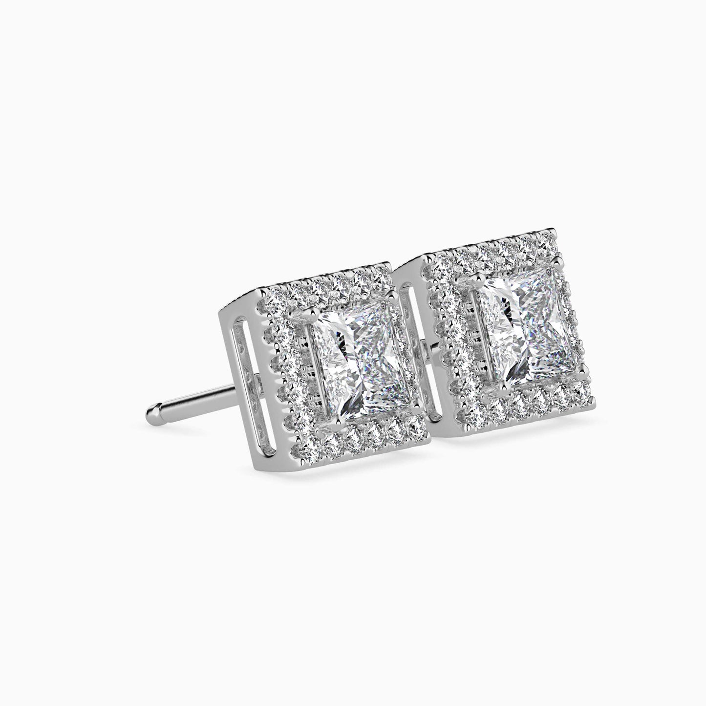 Sparkling Spheres Solitaire Earring Platinum