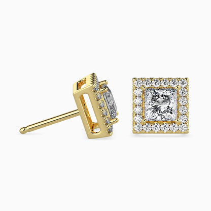 Sparkling Spheres Solitaire Earring Yellow Gold