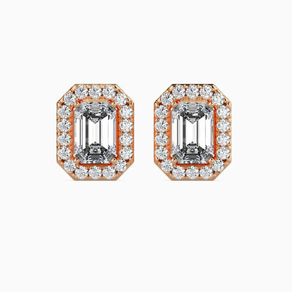 Luxe Luminosity Solitaire Earring Rose Gold