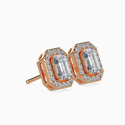 Luxe Luminosity Solitaire Earring Rose Gold