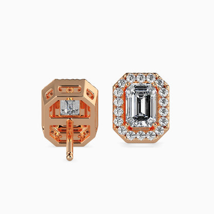 Luxe Luminosity Solitaire Earring Rose Gold