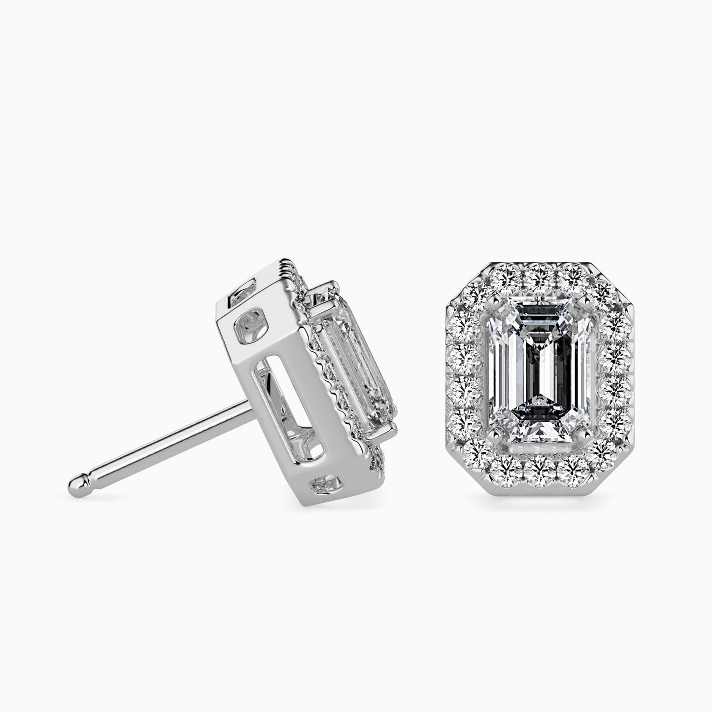 Luxe Luminosity Solitaire Earring Platinum