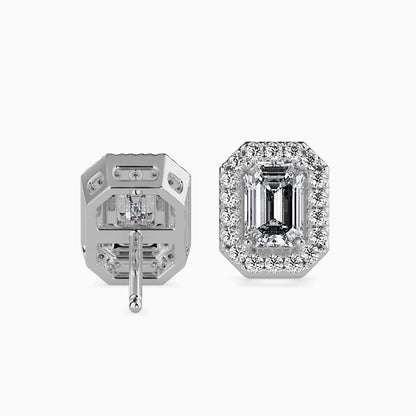 Luxe Luminosity Solitaire Earring White Gold