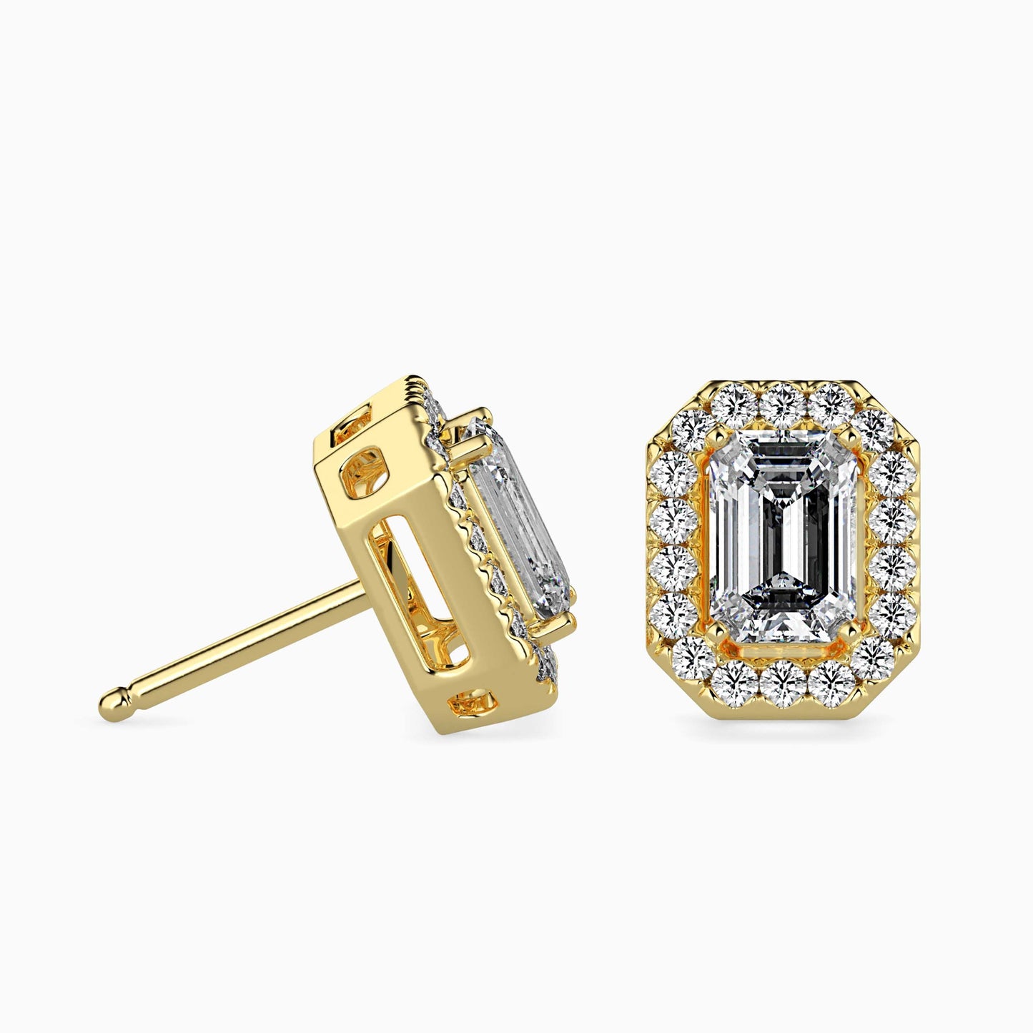 Luxe Luminosity Solitaire Earring Yellow Gold