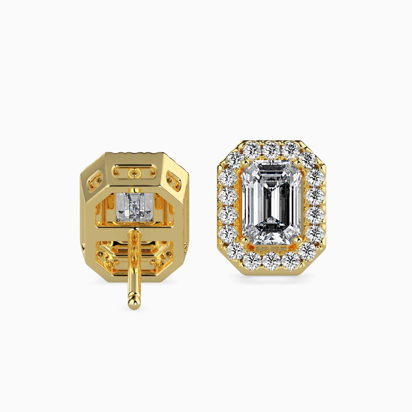 Luxe Luminosity Solitaire Earring Yellow Gold