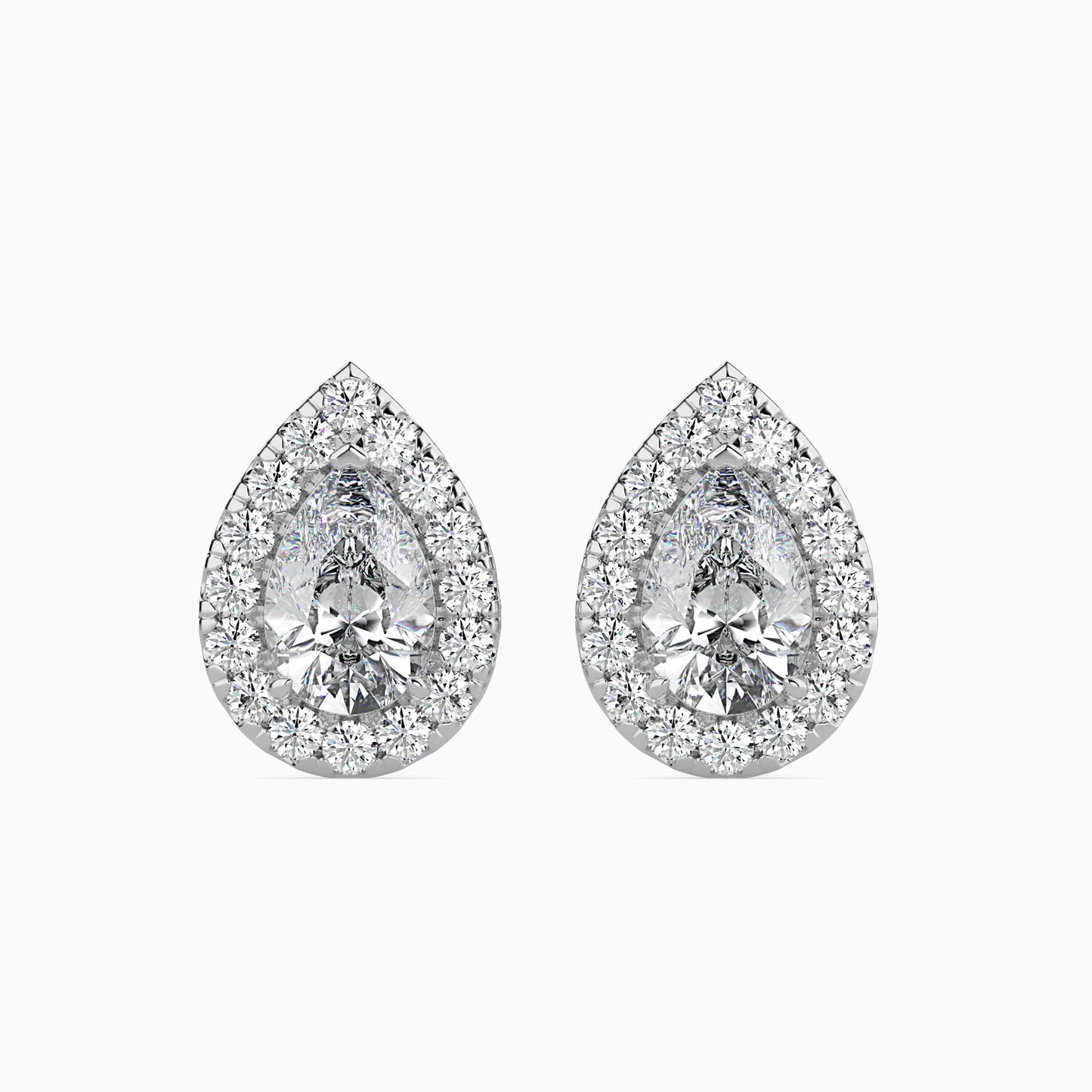 Moonlit Magic Solitaire Earring White Gold