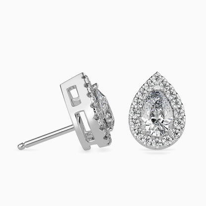 Moonlit Magic Solitaire Earring Platinum