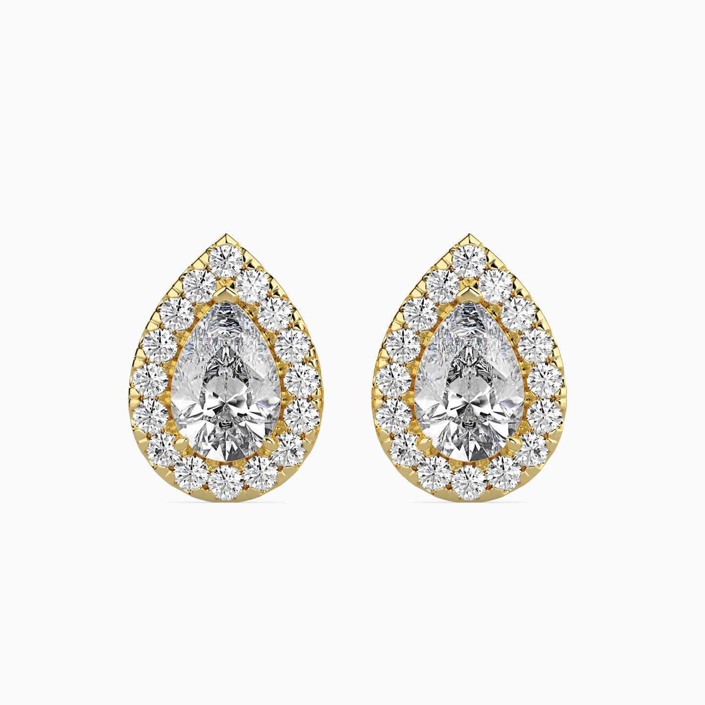 Moonlit Magic Solitaire Earring Yellow Gold