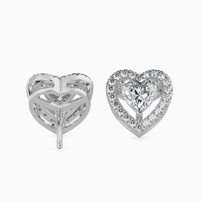 Heavenly Halos Solitaire Earring Platinum