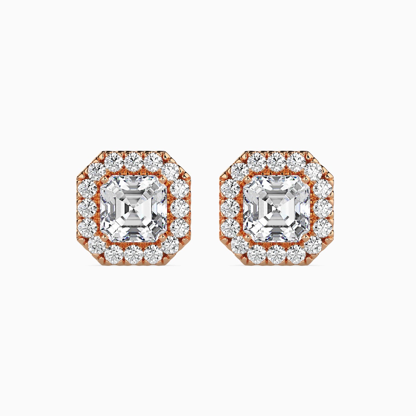 Luna Luminance Solitaire Earring Rose Gold