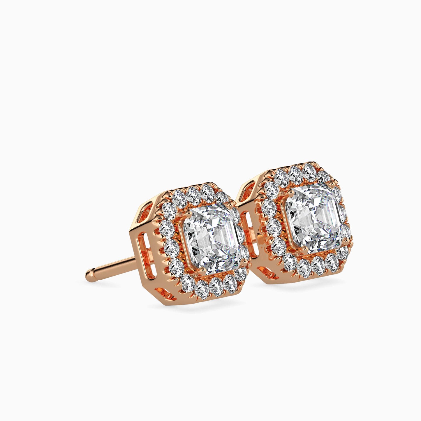 Luna Luminance Solitaire Earring Rose Gold