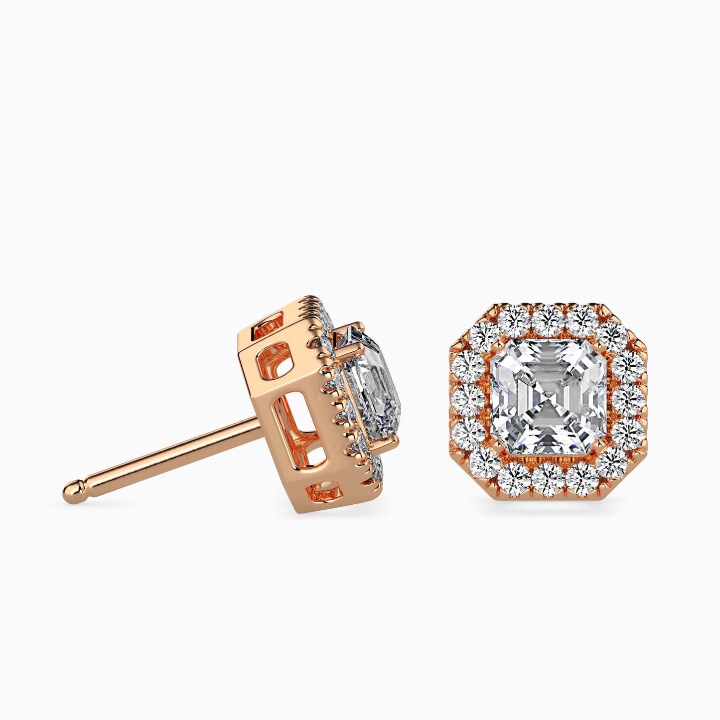 Luna Luminance Solitaire Earring Rose Gold