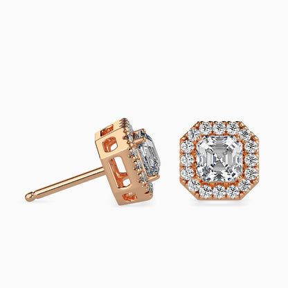 Luna Luminance Solitaire Earring Rose Gold