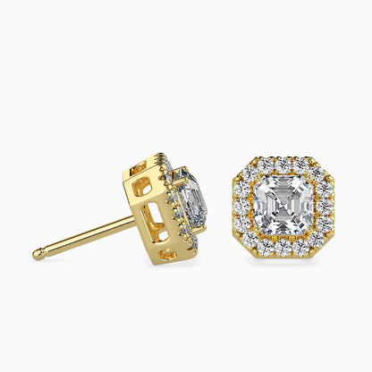 Luna Luminance Solitaire Earring Yellow Gold