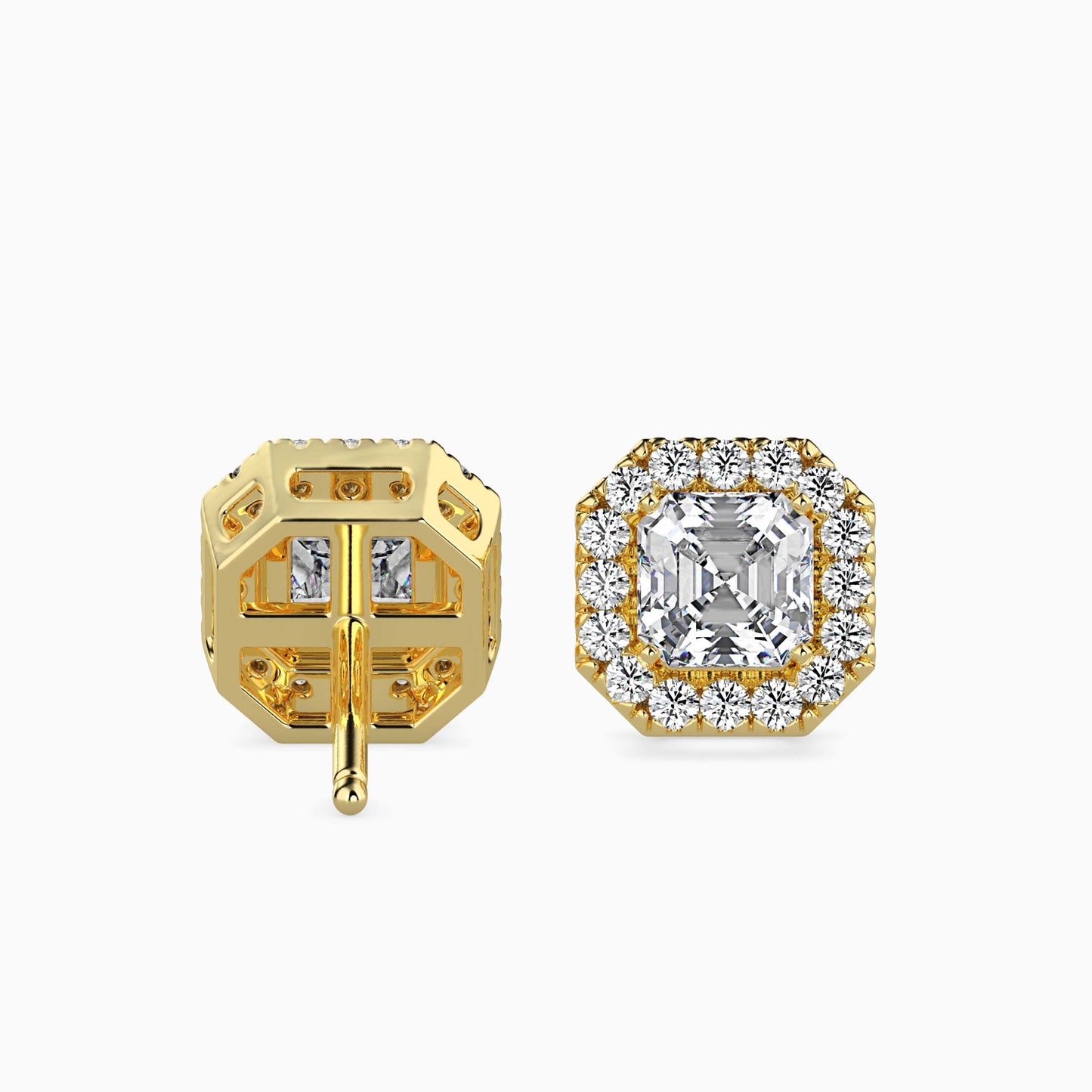 Luna Luminance Solitaire Earring Yellow Gold