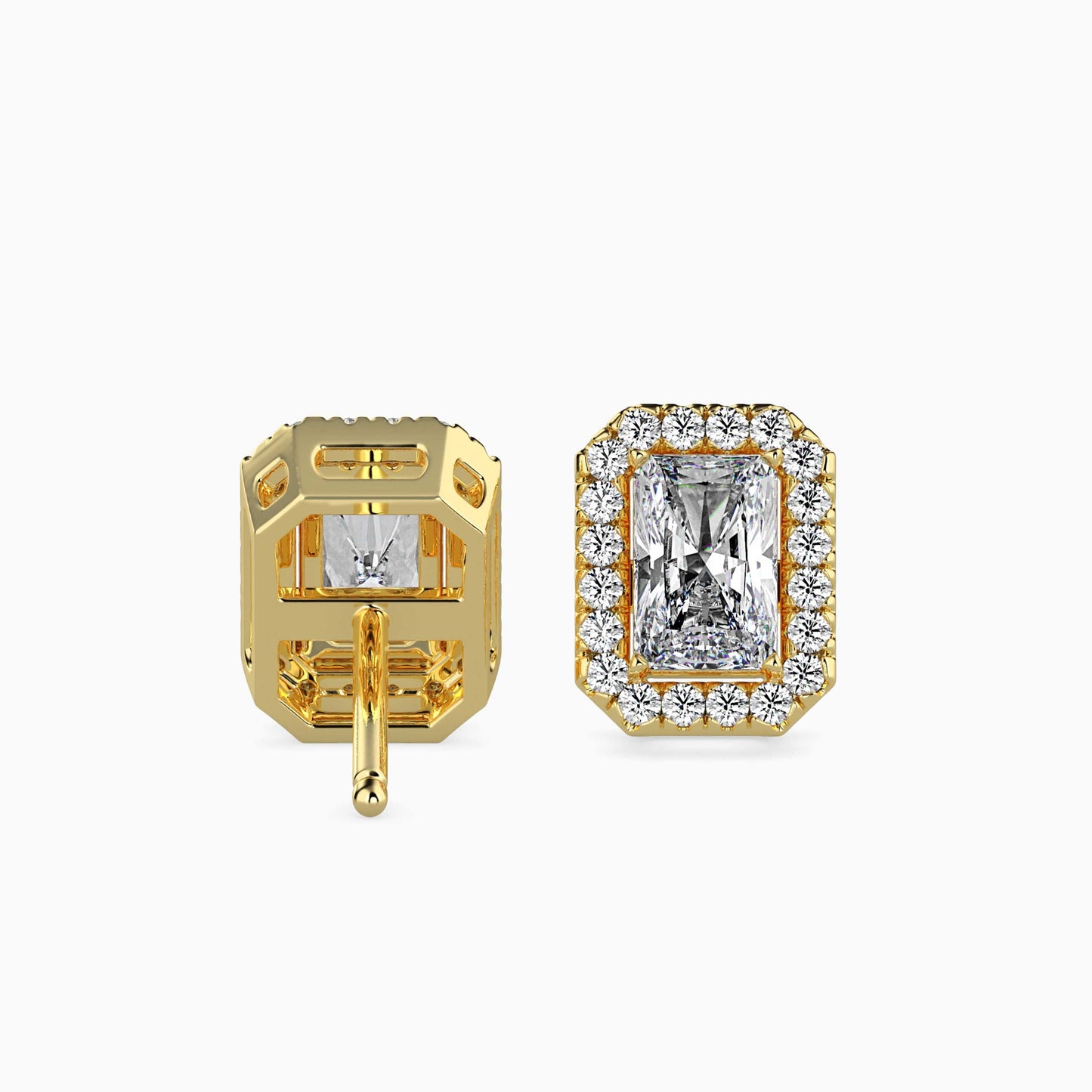 Royal Radiants Solitaire Earring Yellow Gold