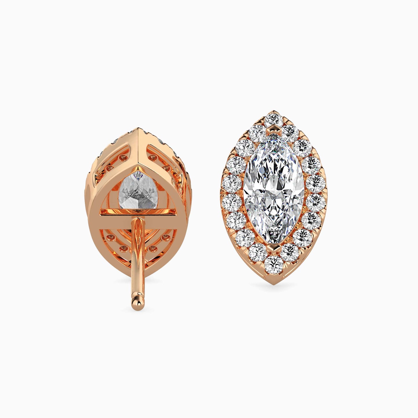 Diamond Dreams Solitaire Earring Rose Gold