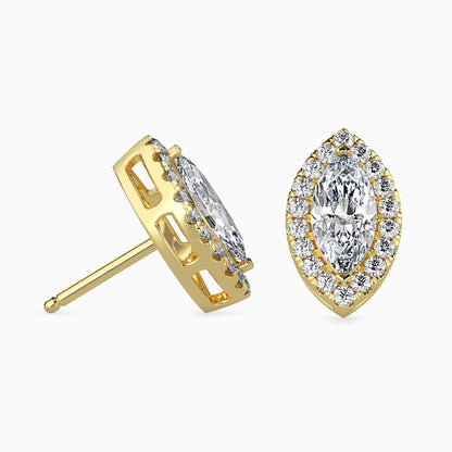 Diamond Dreams Solitaire Earring Yellow Gold