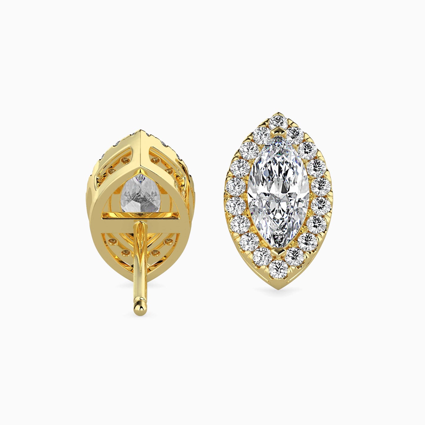 Diamond Dreams Solitaire Earring Yellow Gold