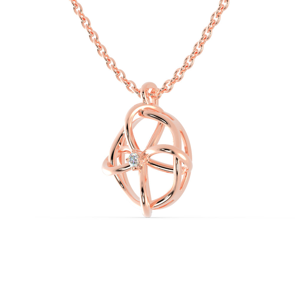 Zodiac Diamond Pendant Rose Gold