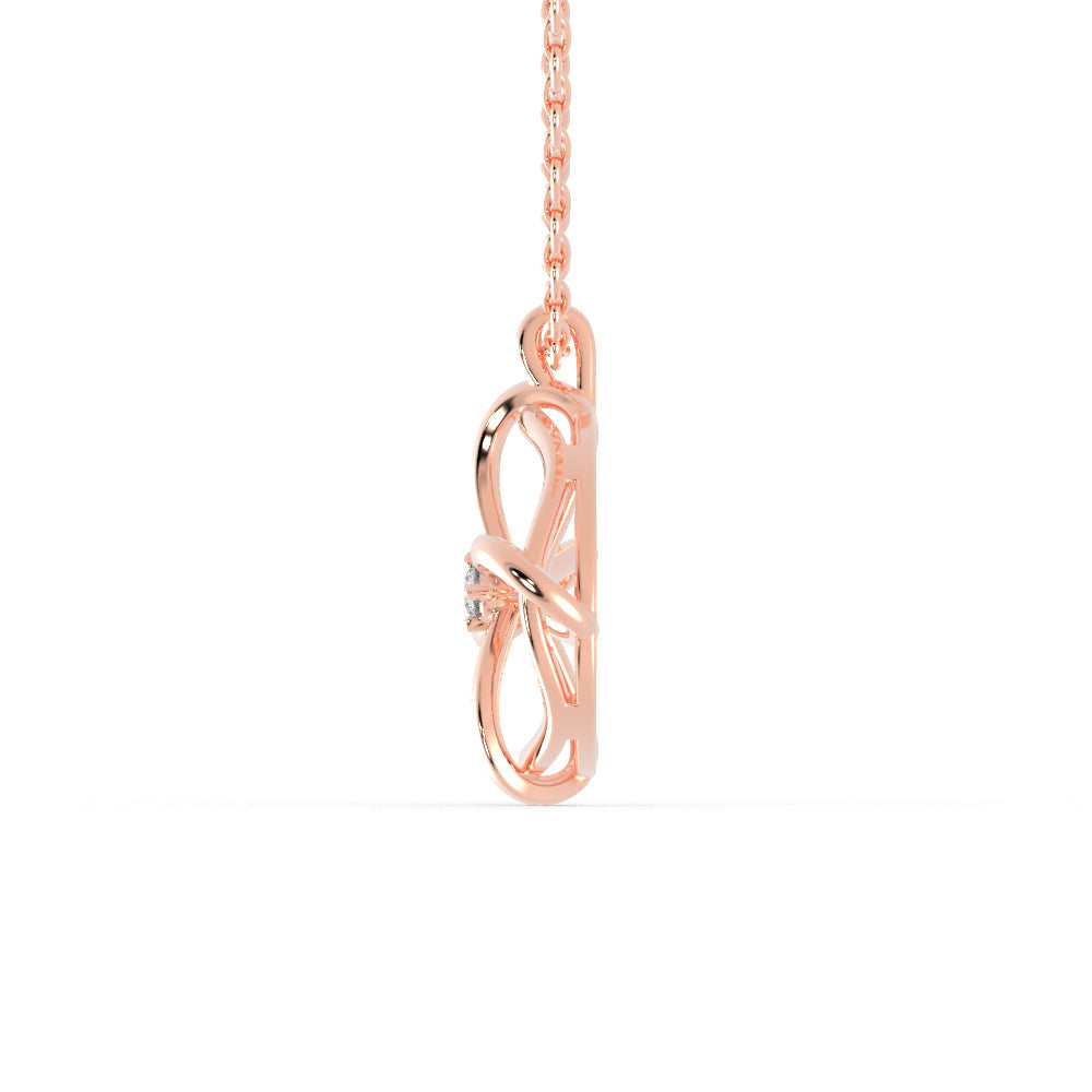 Zodiac Diamond Pendant Rose Gold