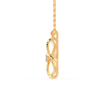 Zodiac Diamond Pendant Yellow Gold