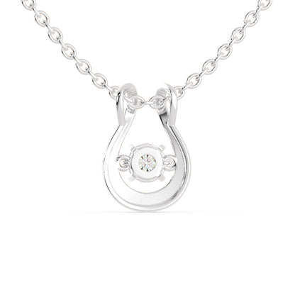 Gyrate Round DIamond Pendant Platinum