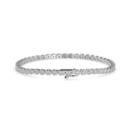 Leslie Diamond Tennis Bracelet White Gold
