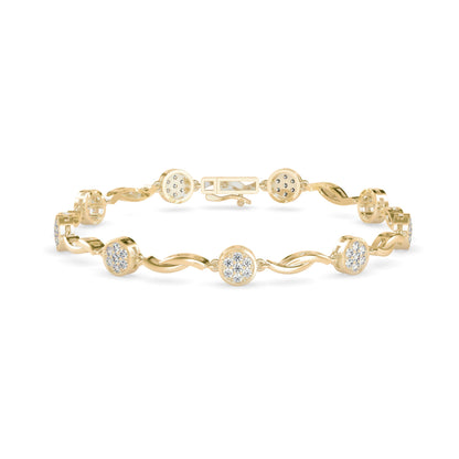 Opulent Diamond Tennis Bracelet Yellow Gold