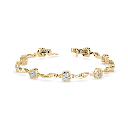 Opulent Diamond Tennis Bracelet Yellow Gold
