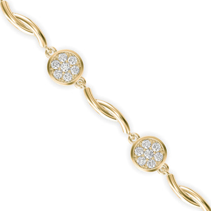 Opulent Diamond Tennis Bracelet Yellow Gold