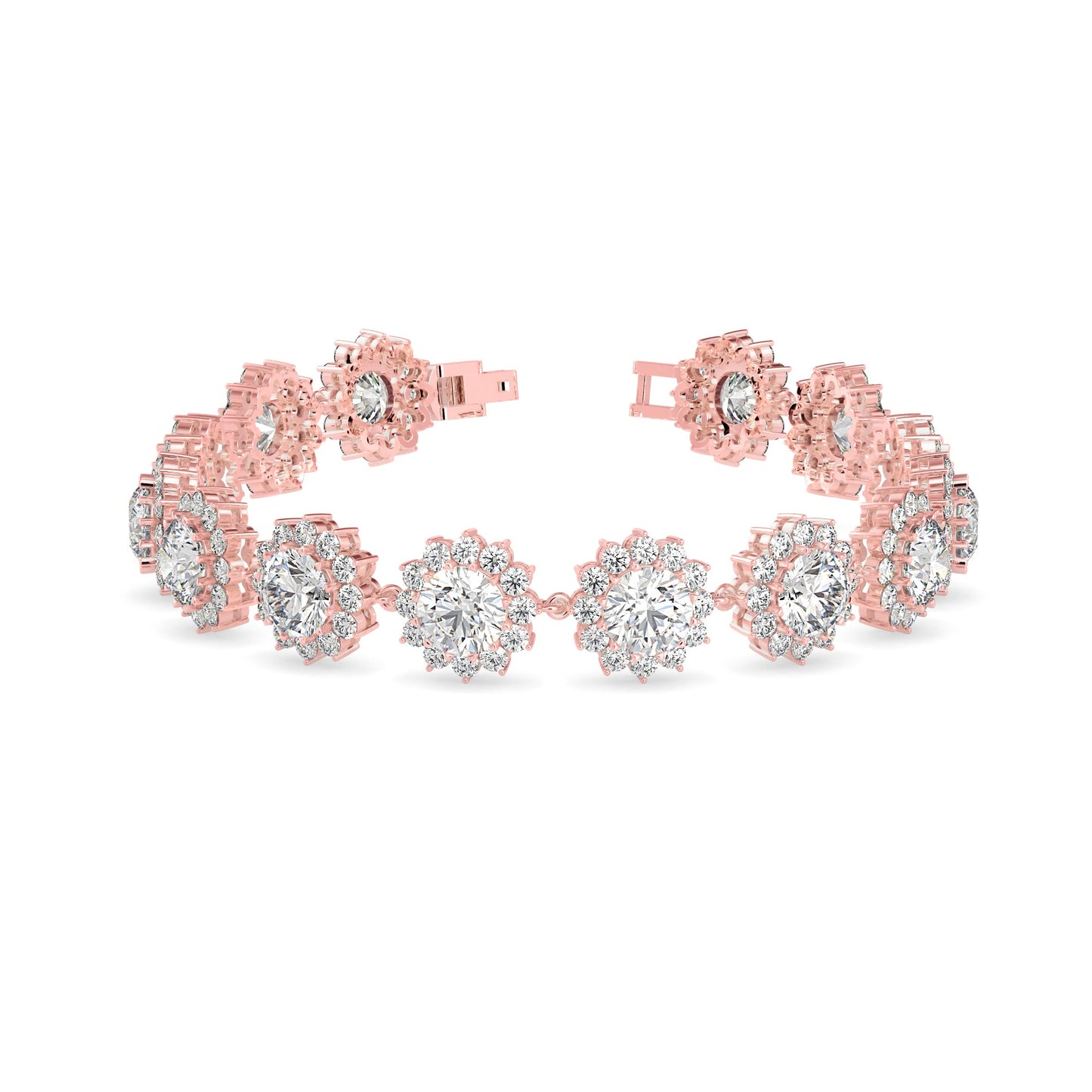 Luscious Diamond Tennis Bracelet Rose Gold