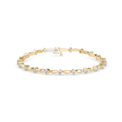 Diamond Vieira Tennis Bracelet Yellow Gold