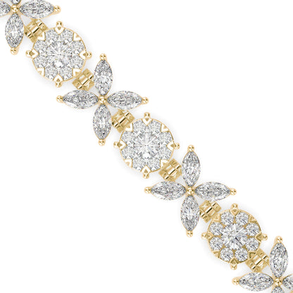 Knack Diamond Tennis Bracelet Yellow Gold