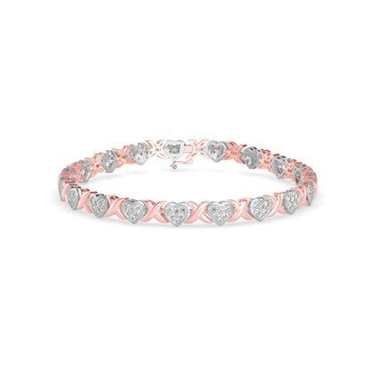 Eminent Diamond Tennis Bracelet Rose Gold