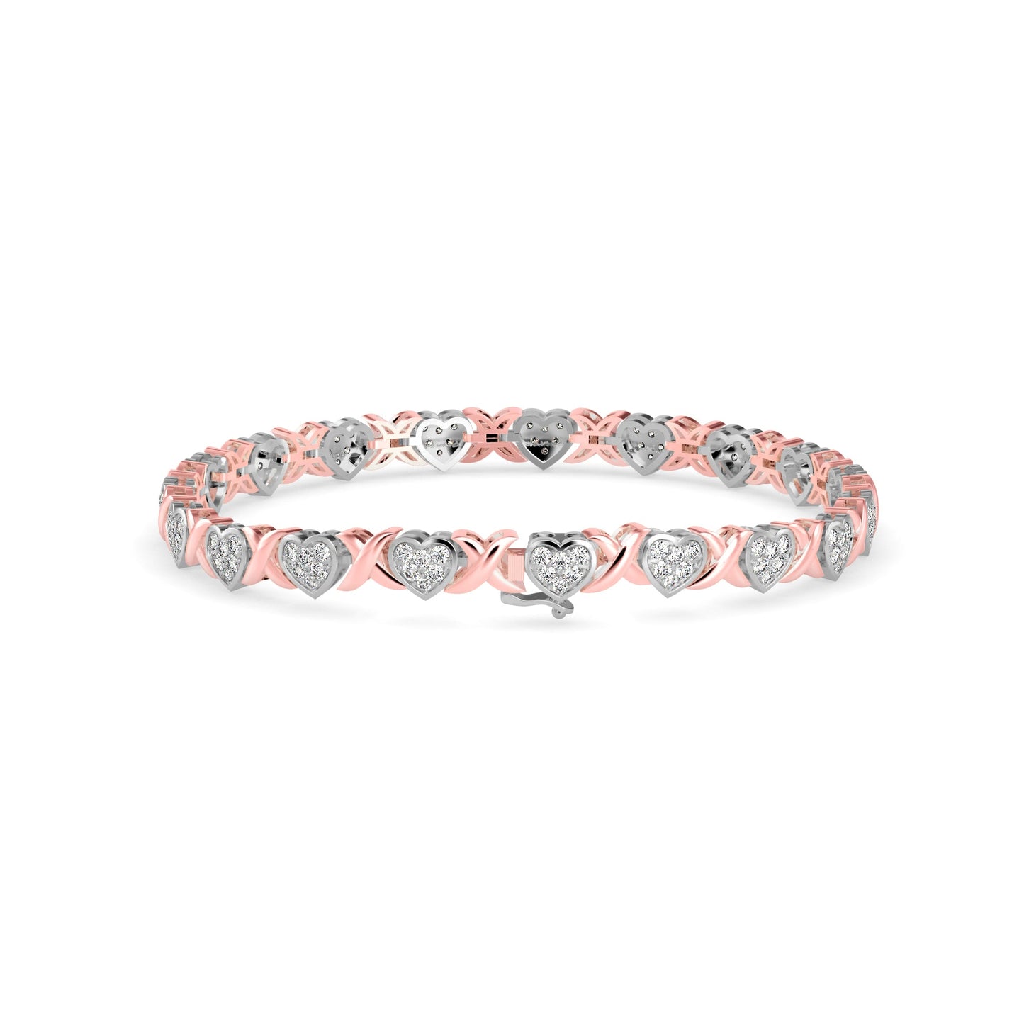 Eminent Diamond Tennis Bracelet Rose Gold