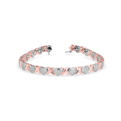 Eminent Diamond Tennis Bracelet Rose Gold