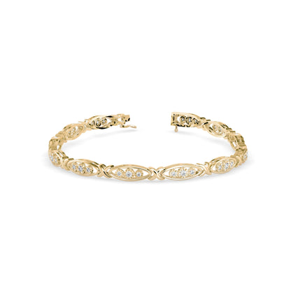 Mighty Diamond Tennis Bracelet Yellow Gold