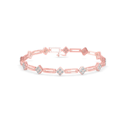 Gerent Diamond Tennis Bracelet Rose Gold
