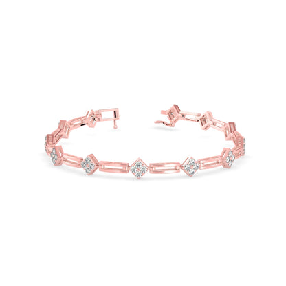 Gerent Diamond Tennis Bracelet Rose Gold