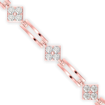 Gerent Diamond Tennis Bracelet Rose Gold