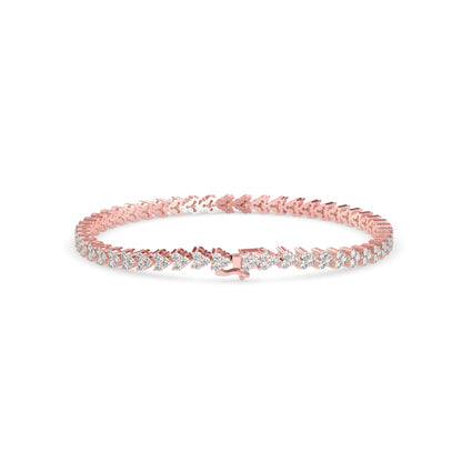Myraid Diamond Tennis Bracelet Rose Gold